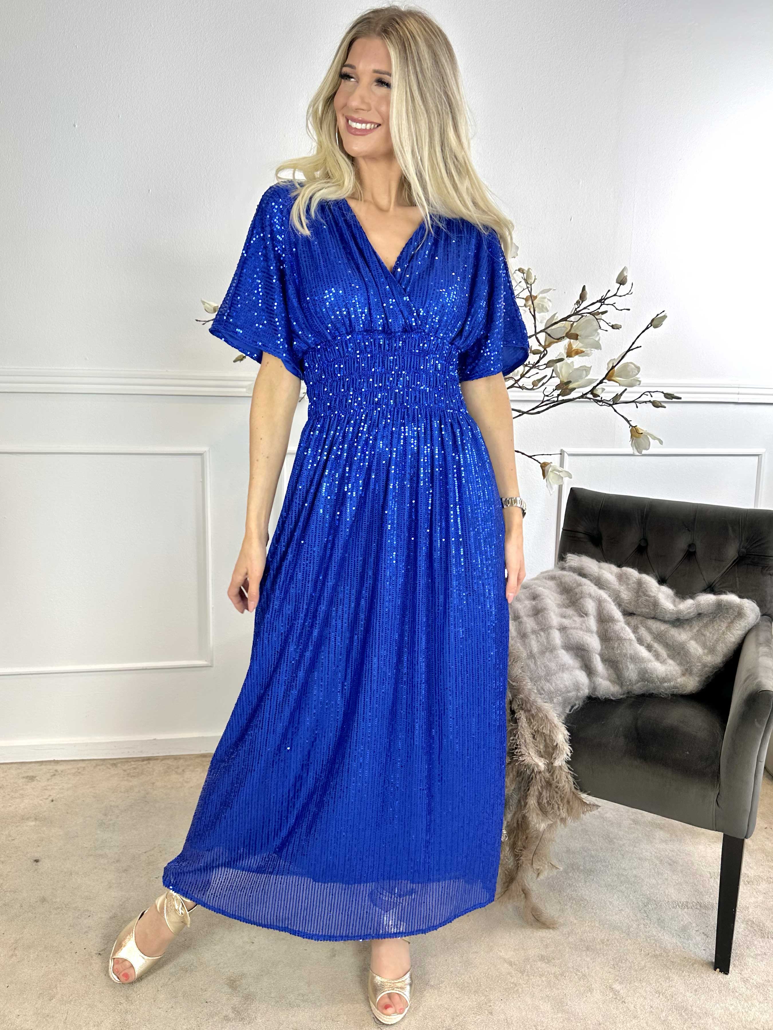 Pams Glitter - Lang smuk kjole med pailletter